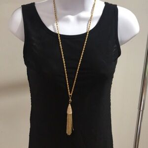 Gold chain with tassel
